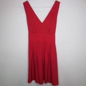 Victoria's Secret valentines sleeveless red V-neck dress tie back waist-Sz 14